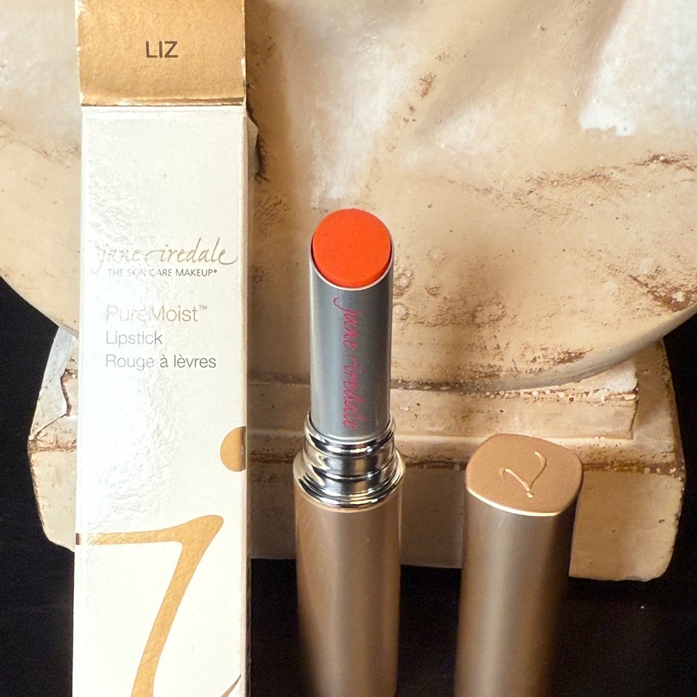 Jane Iredale PureMoist Lipstick Liz Orange Coral Mineral Makeup 3g 0.1oz NIB